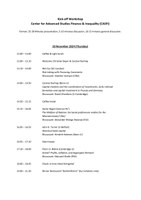 Agenda 1st CASFI Workshop