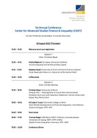 Agenda Annual Research Conference of CASFI