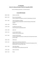 Agenda 3rd CASFI Workshop
